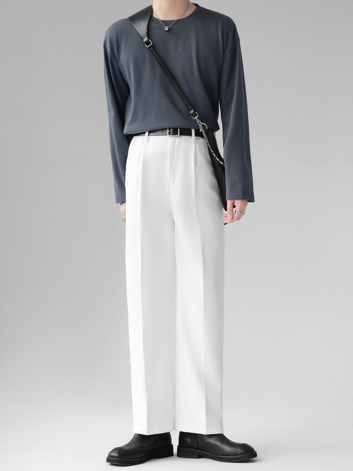 [HOHO] Self-made high-end drape solid color T-shirt ST1750
