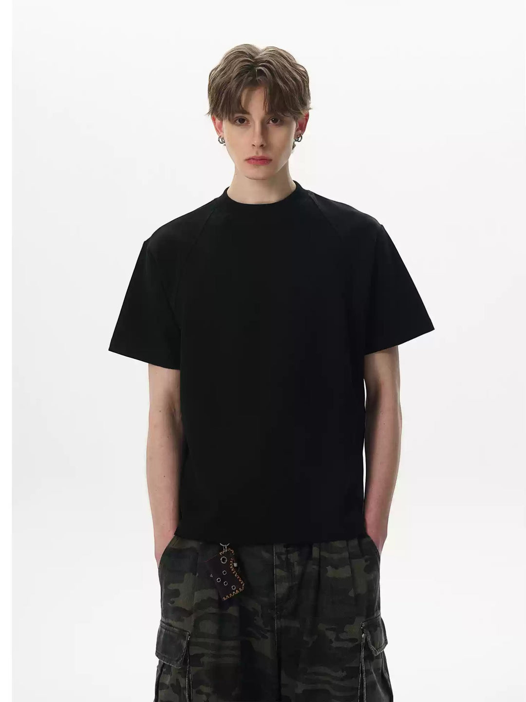 [Max Dstr] CLEANEDGE BOX-CUT COTTON T-shirt st5021