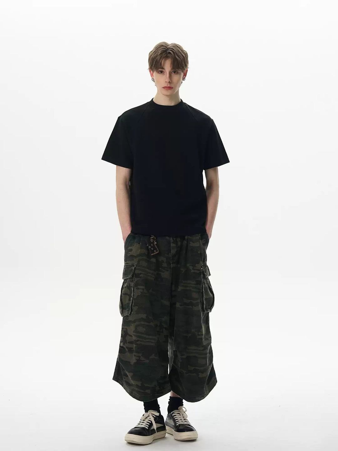 [Max Dstr] CLEANEDGE BOX-CUT COTTON T-shirt st5021