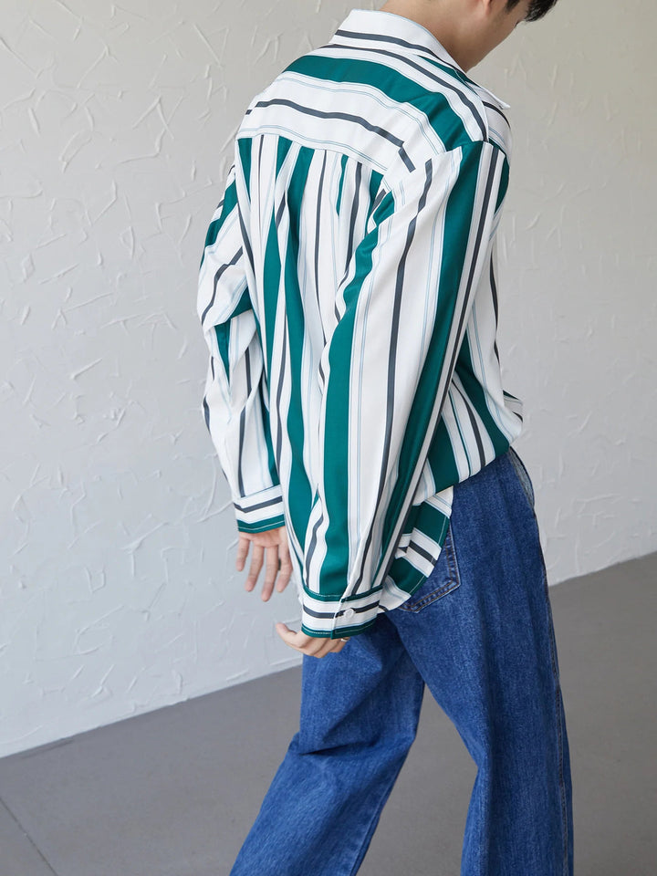 [DAZIONSED] STRIPE LONG SHIRT ST1135