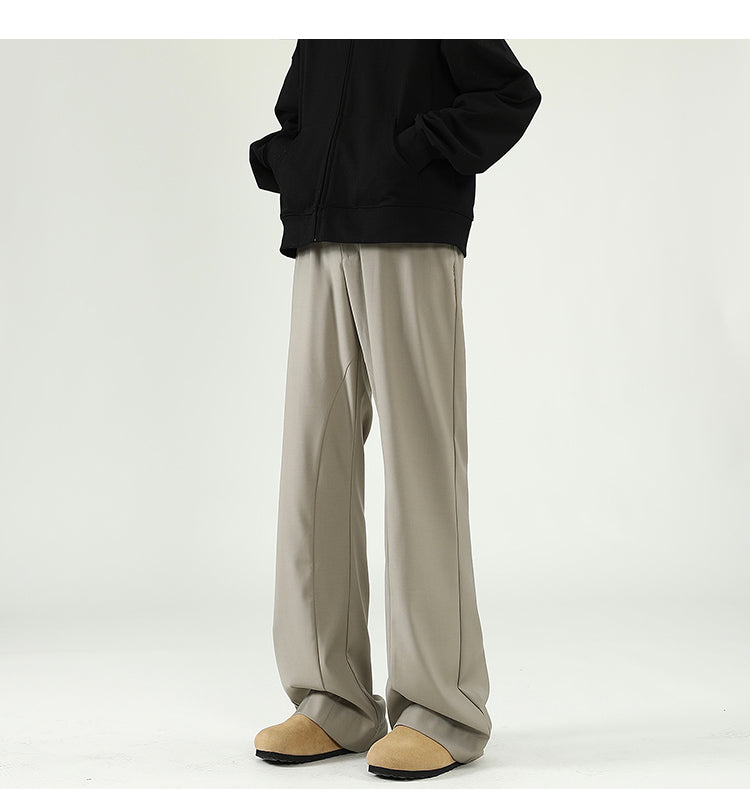 [FLAT ROOM] RELAXED WIDE-LEG BLACK TROUSERS st2073