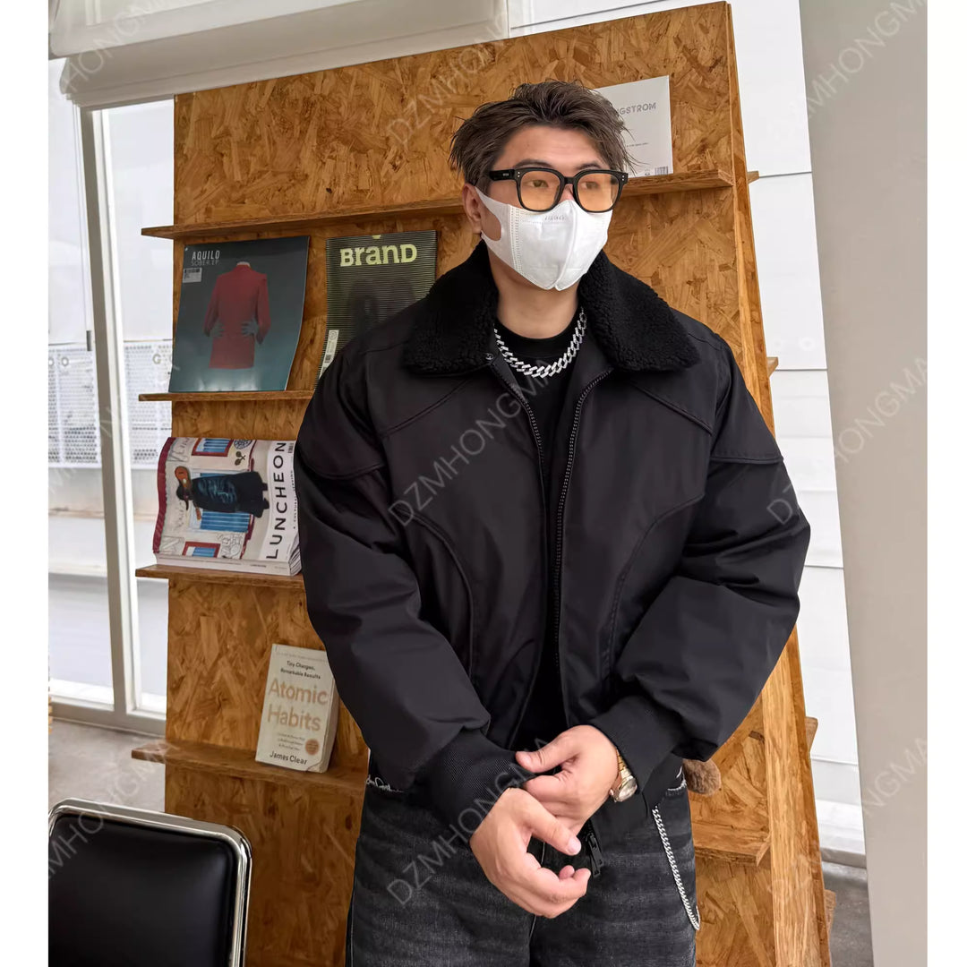 DETACHABLE-COLLAR CROPPED JACKET 5082