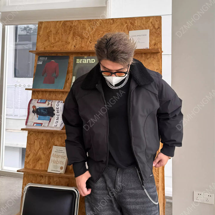 DETACHABLE-COLLAR CROPPED JACKET 5082