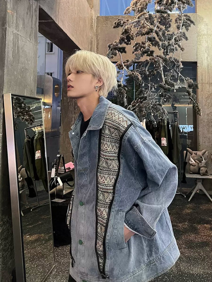 [K09] washed denim jacket st1923