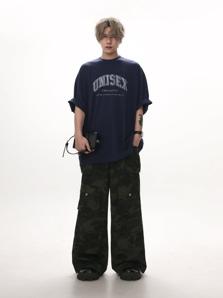 [GIBBYCNA] multi-pocket loose casual pants st2043