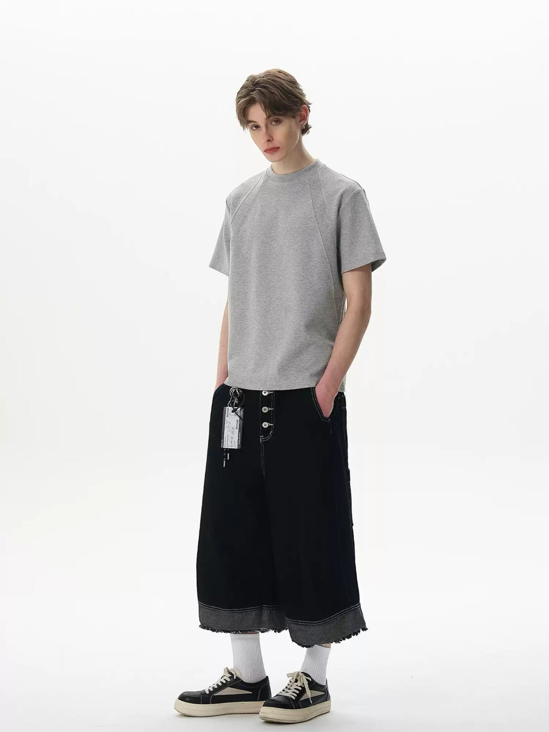 [Max Dstr] CLEANEDGE BOX-CUT COTTON T-shirt st5021