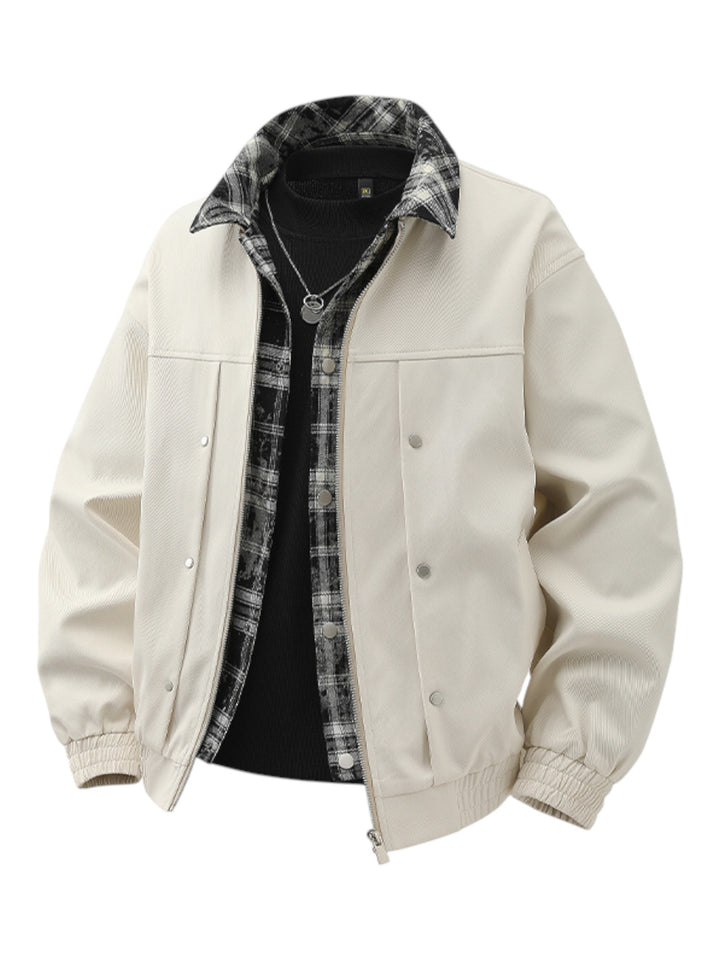 LAYERED-LOOK COLLARED JACKET ST5075