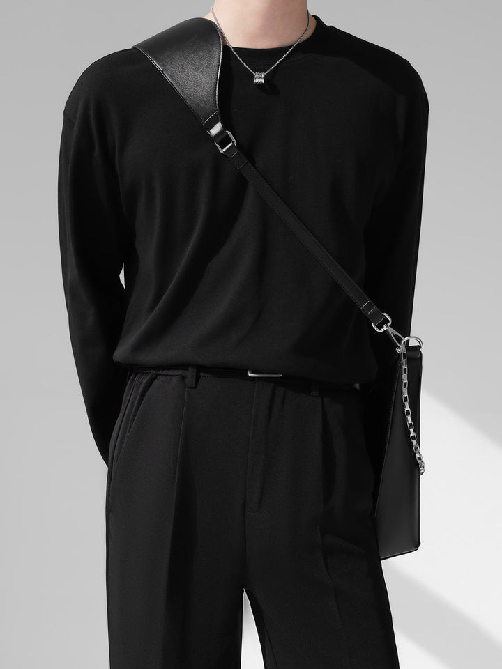 [HOHO] Self-made high-end drape solid color T-shirt ST1750