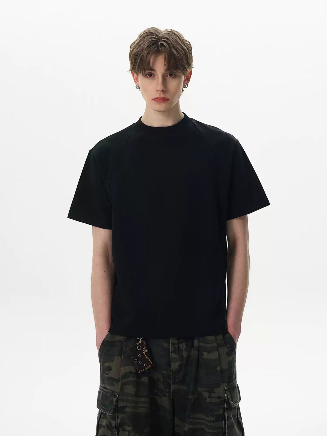 [Max Dstr] CLEANEDGE BOX-CUT COTTON T-shirt st5021