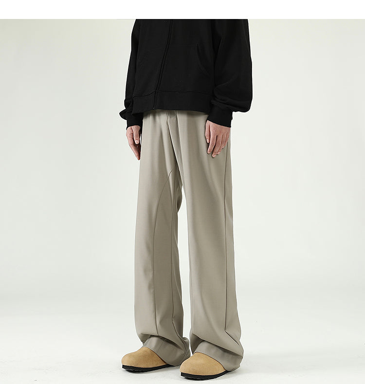 [FLAT ROOM] RELAXED WIDE-LEG BLACK TROUSERS st2073