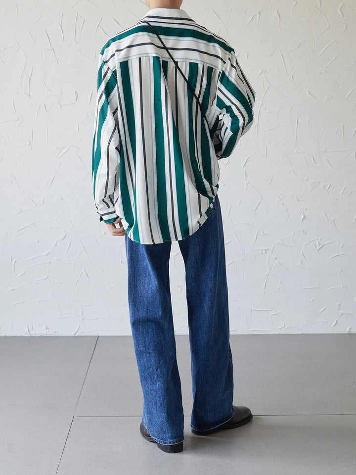 [DAZIONSED] STRIPE LONG SHIRT ST1135