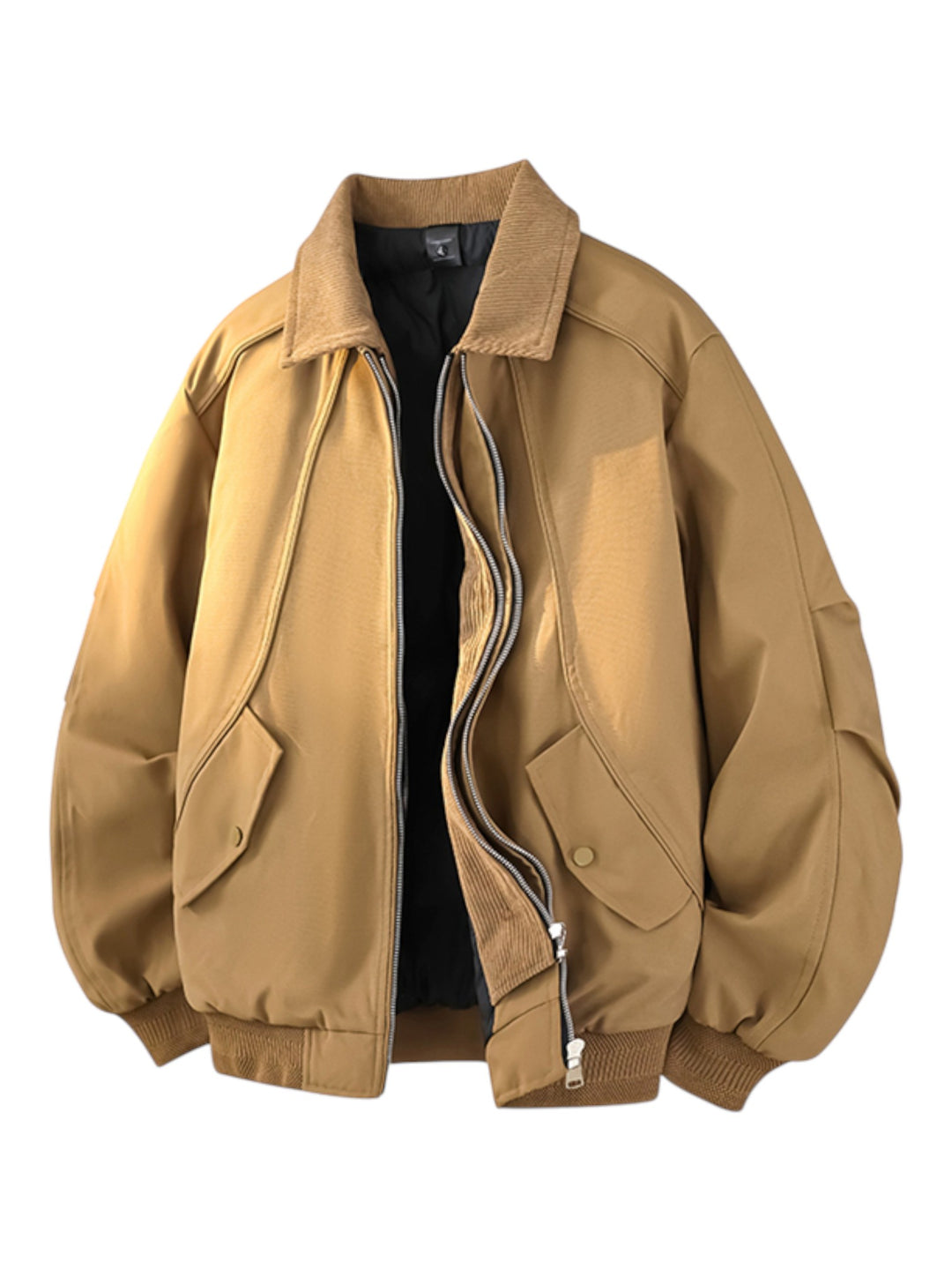 LAYERED-LOOK COLLARED DOWN JACKET st5084