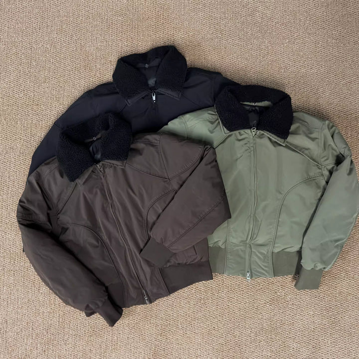 DETACHABLE-COLLAR CROPPED JACKET 5082