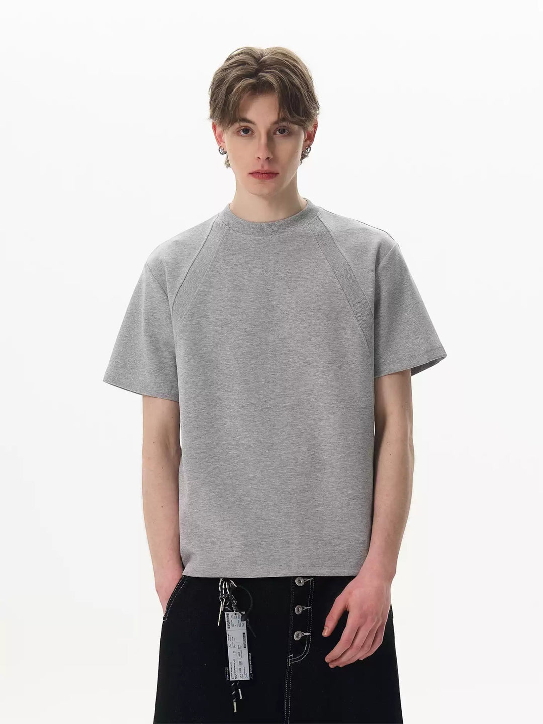 [Max Dstr] CLEANEDGE BOX-CUT COTTON T-shirt st5021