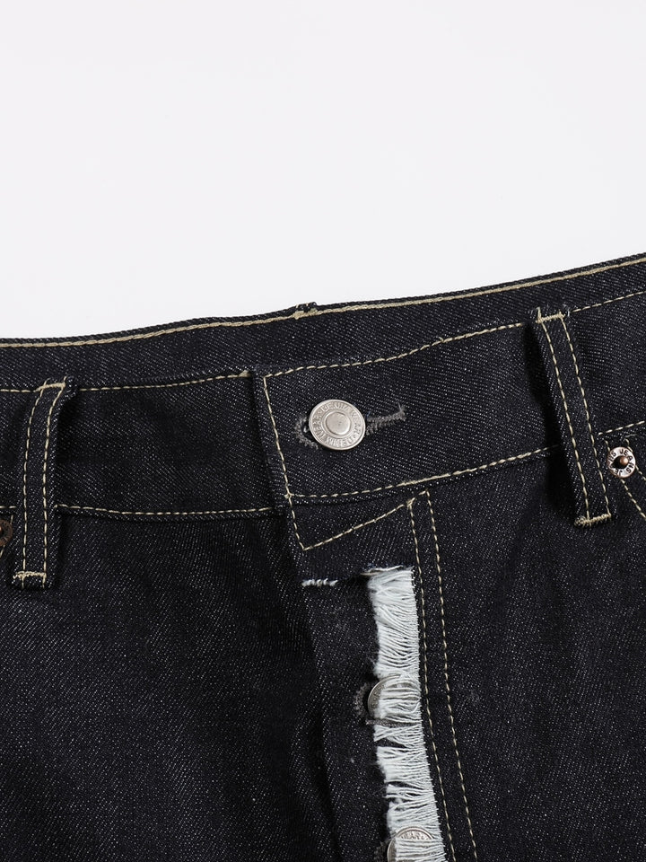 [DECEYE] DISTRESSED A-CUT DENIM JEANS st5020