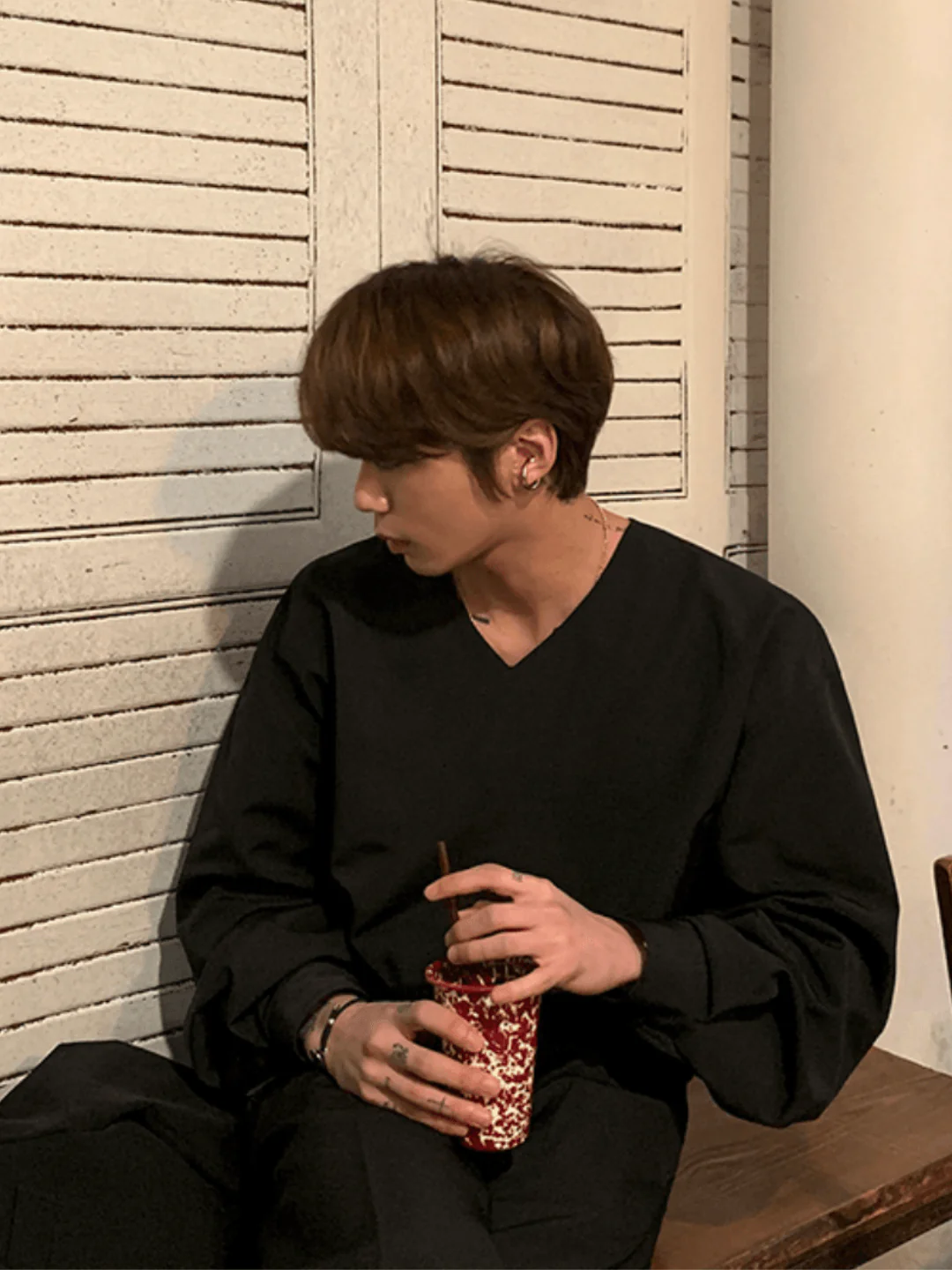 [MRCYC] V Neck Simple Shirt st39