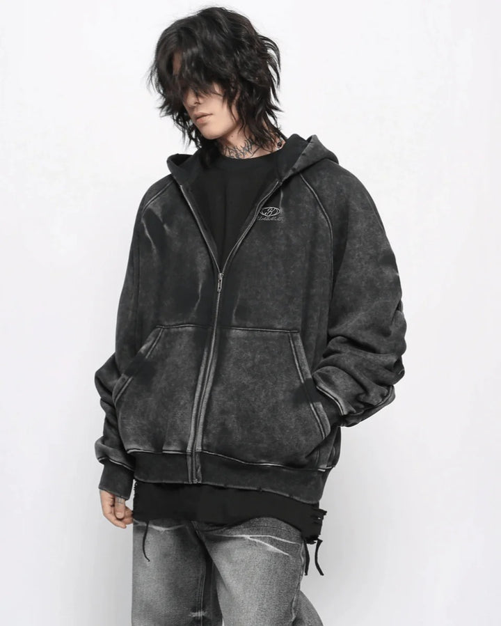 【Mz】high street washed hooded st1890