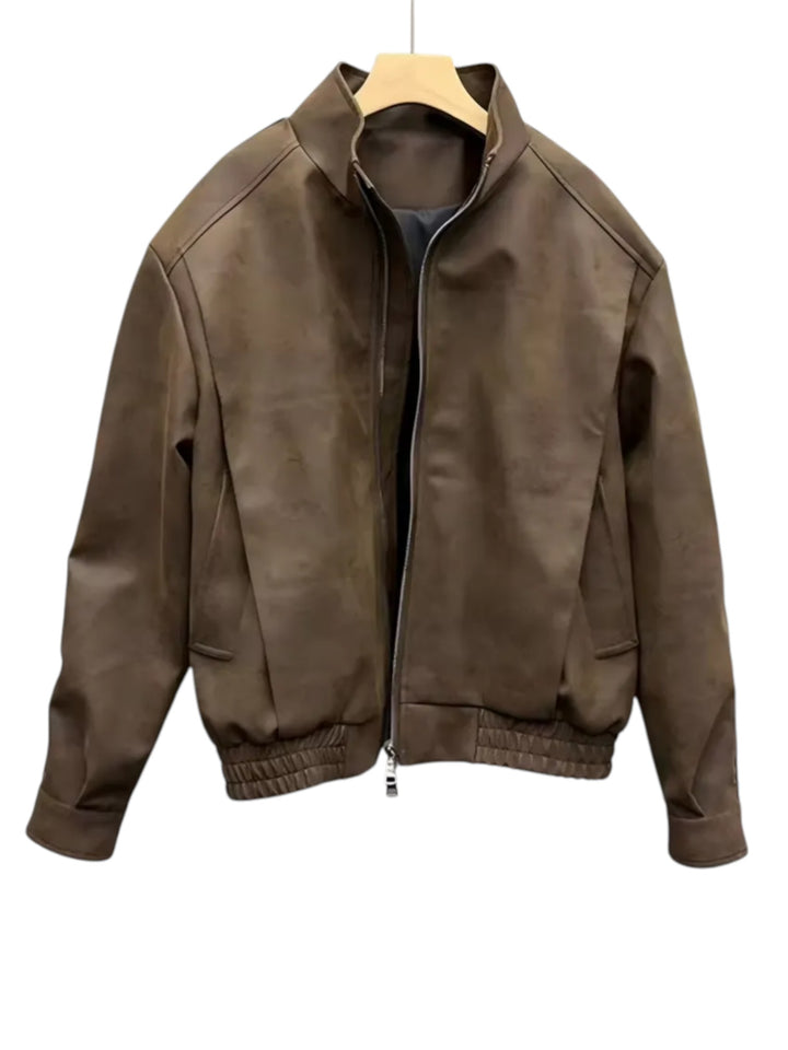 VINTAGE STAND COLLAR BOMBER JACKET ST5125