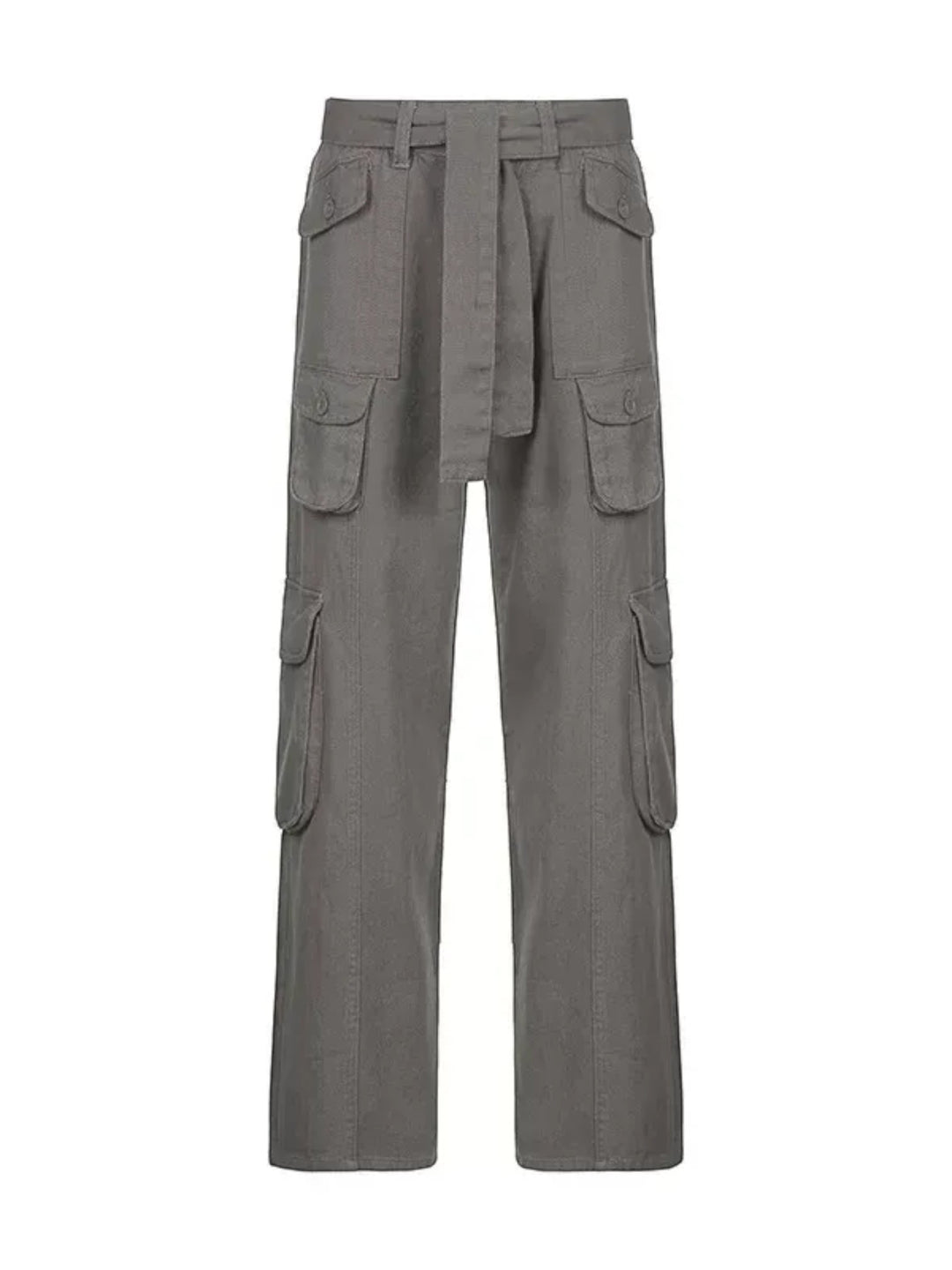 VINTAGE HIGH-WAIST STRAIGHT-LEG CARGO PANTS ST5205