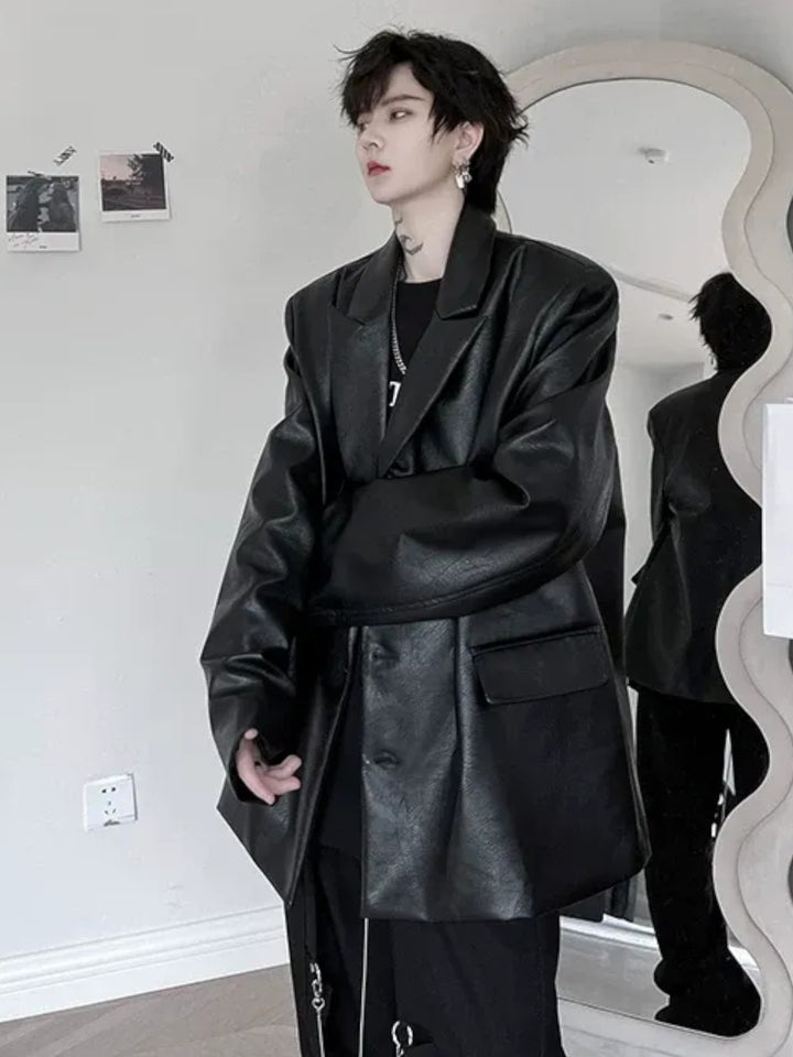 PADDED PU DECONSTRUCTED COAT ST5155