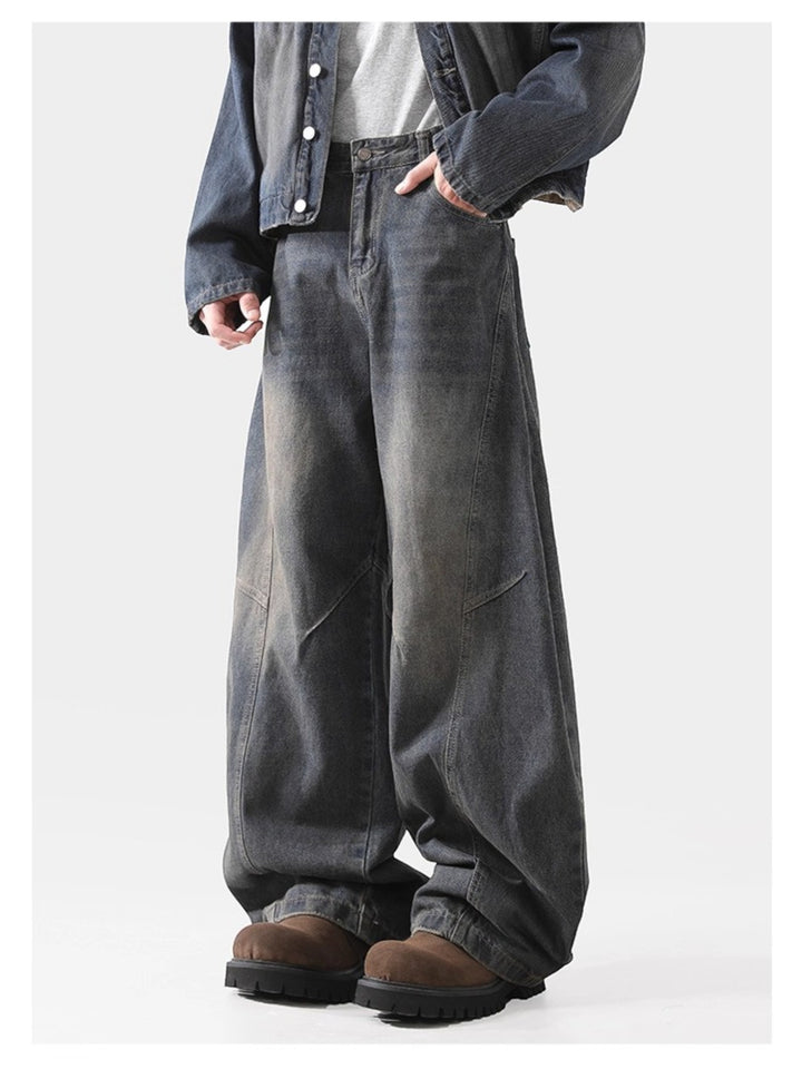 DECONSTRUCTED SABER-CUT JEANS st5070