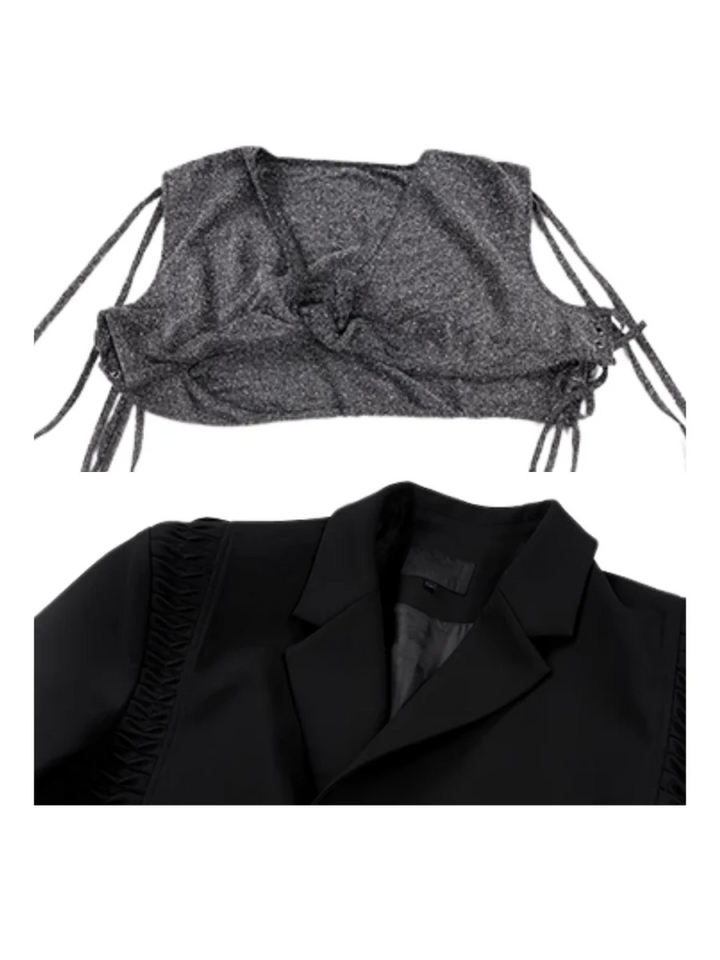 [STARTEXCEEDEND] two-piece layered suit jacket st1877