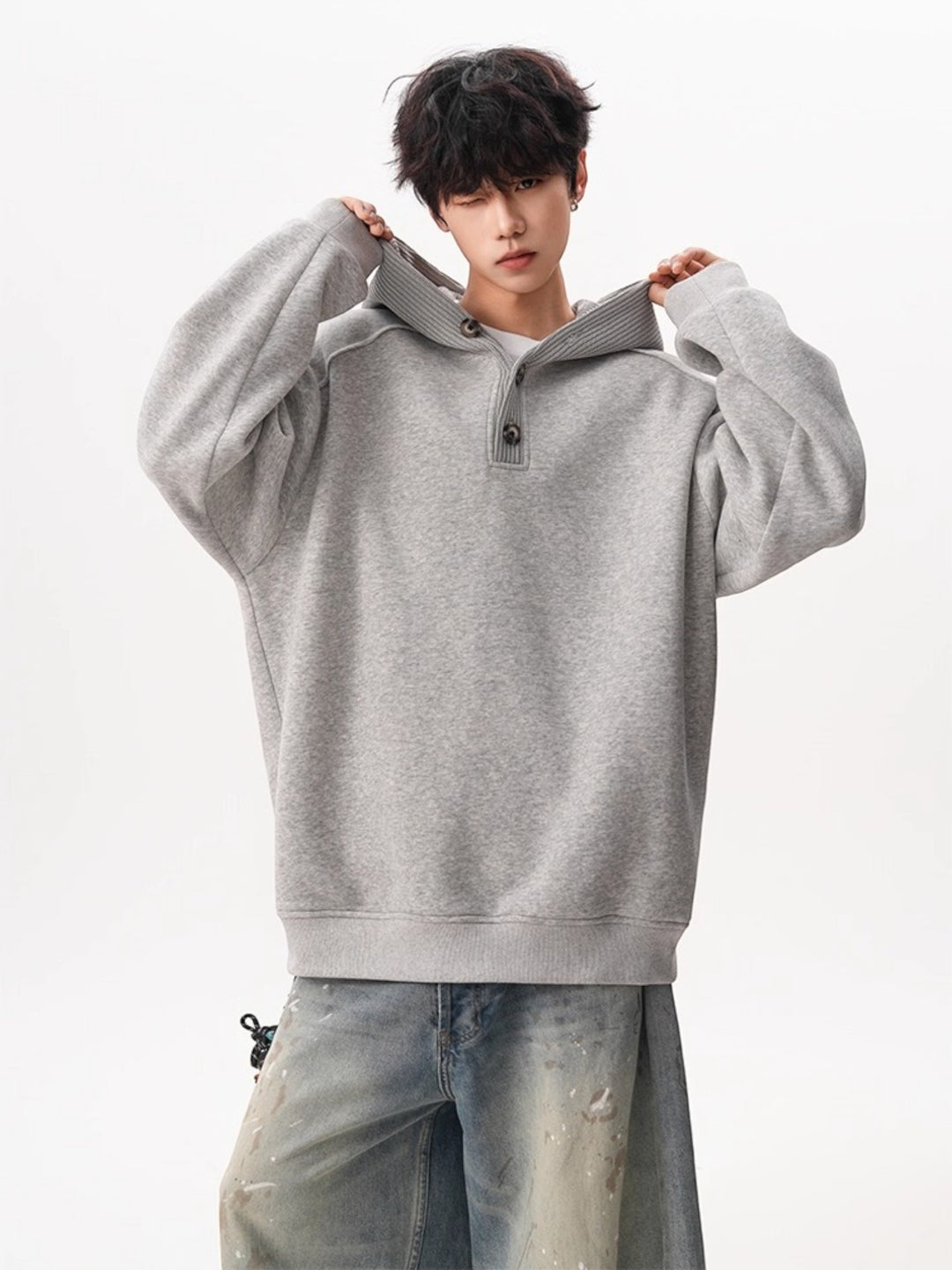 HEAVY KNIT HOODIE st5047