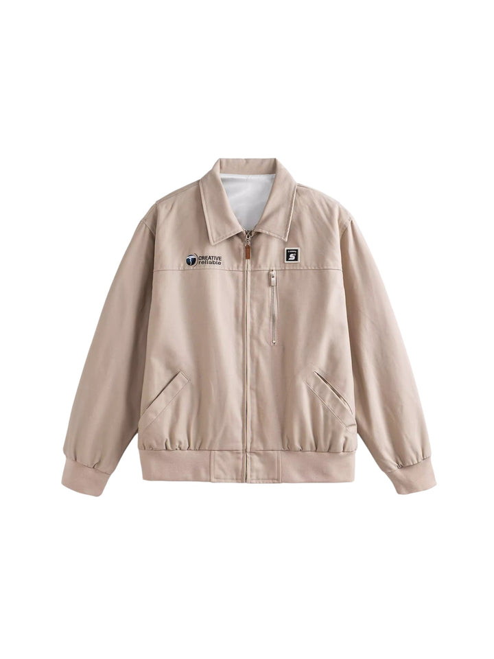 ZIP-FRONT COLLARED JACKET st5068