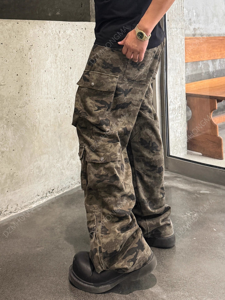 [DAZHONGMA] CAMO CARGO UTILITY TROUSERS st5048