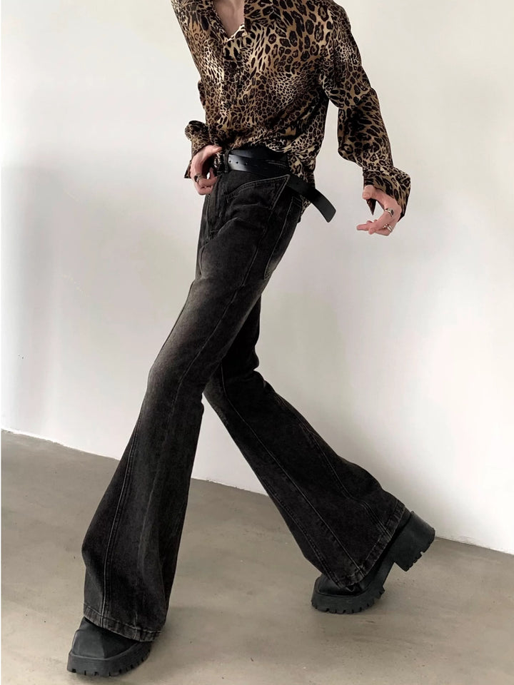 VINTAGE WASH FLARED JEANS ST5211
