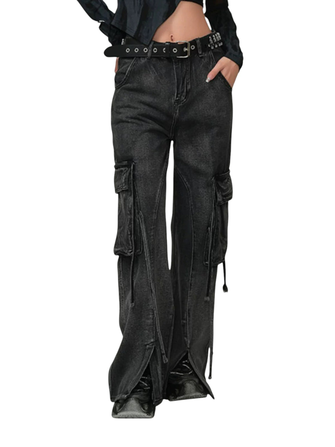 VINTAGE WIDE-LEG CARGO JEANS ST5197