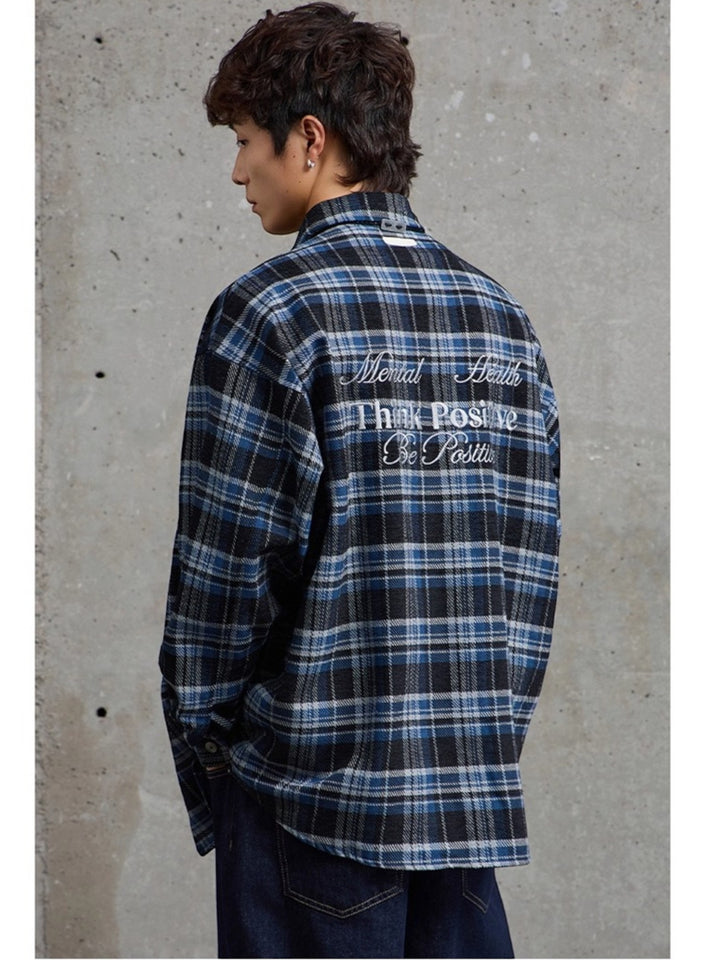 EMBROIDERED PLAID shirt st5069