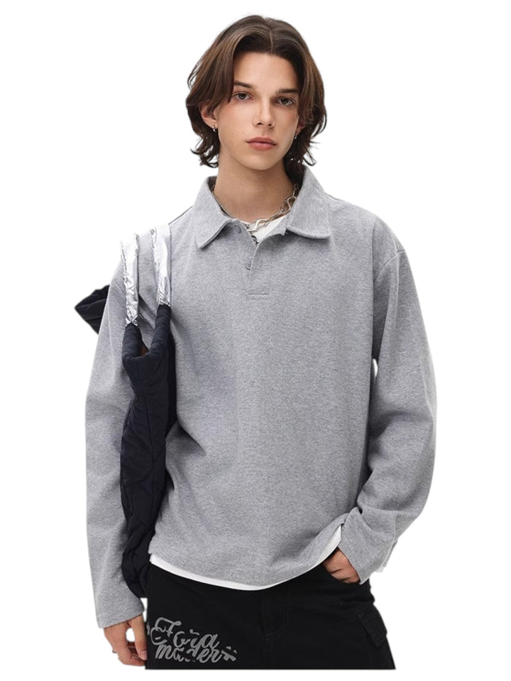 [BLAEXIT] BLAEXIT LAYERED-COLLAR POLO SHIRT st5043