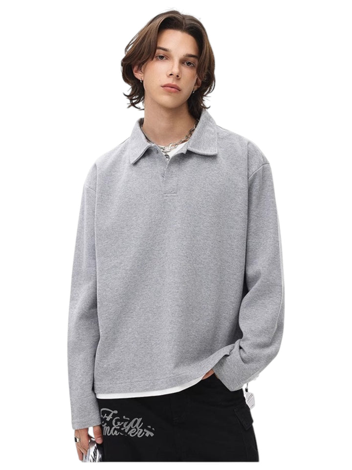 [BLAEXIT] BLAEXIT LAYERED-COLLAR POLO SHIRT st5043