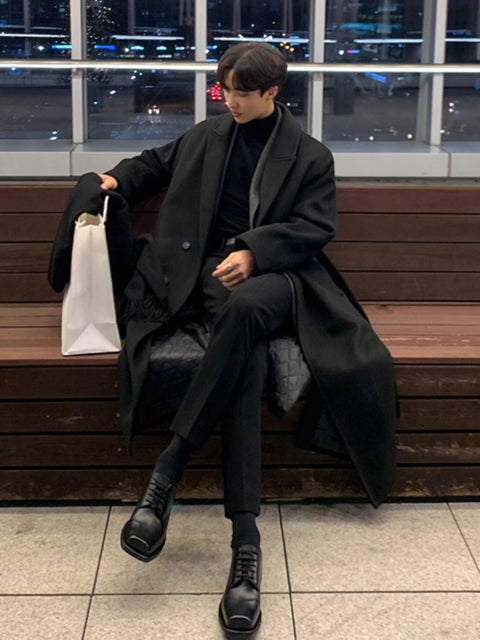 WOOL BLEND TAILORED COAT mt003