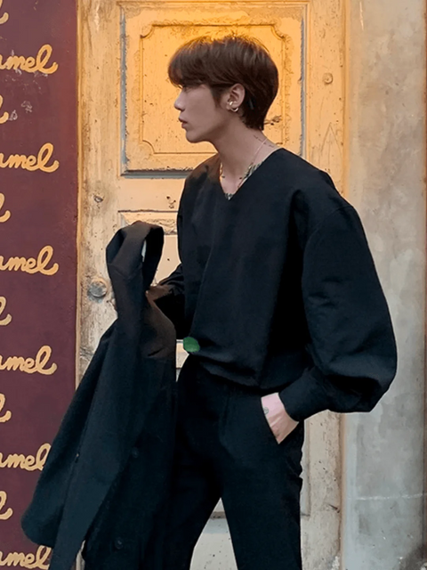 [MRCYC] V Neck Simple Shirt st39