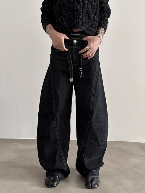BLACK WASHED JEANS st1838
