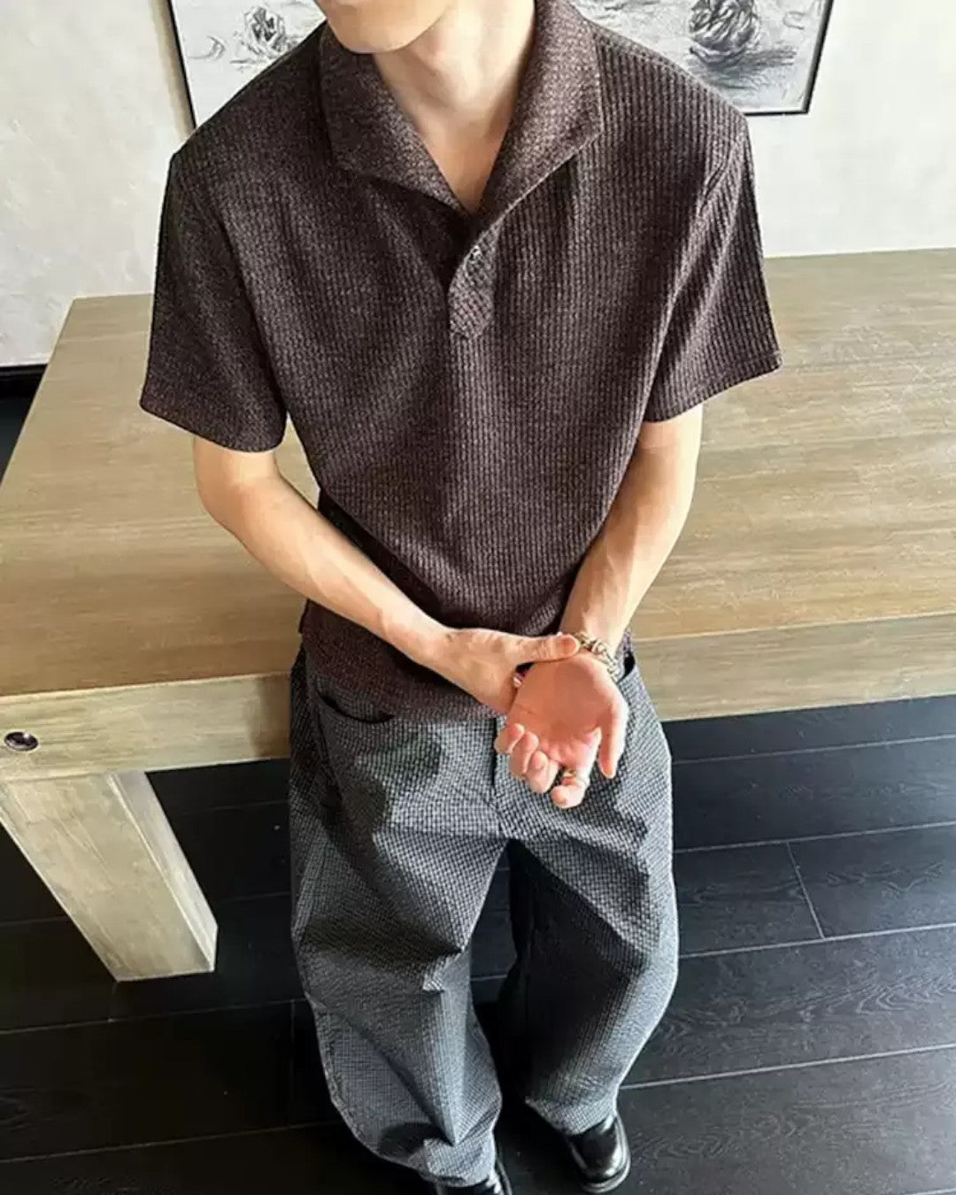 POLO NECK KNIT T-SHIRT MT566