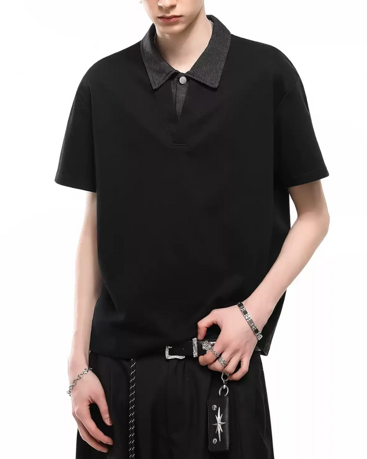 FAKE-LAYER POLO COLLAR T-SHIRT MT565