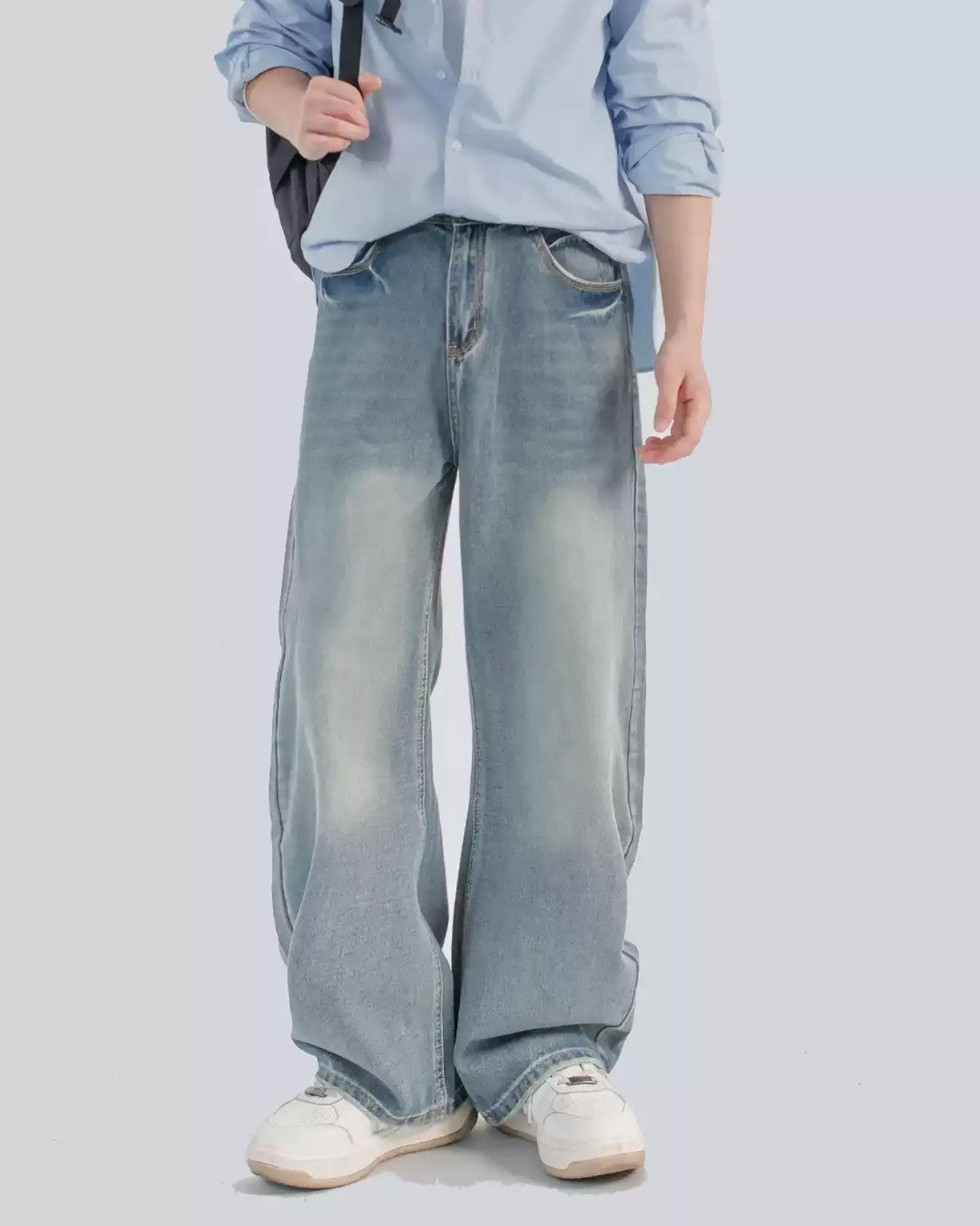 DRAPE WASHED JEANS MT089