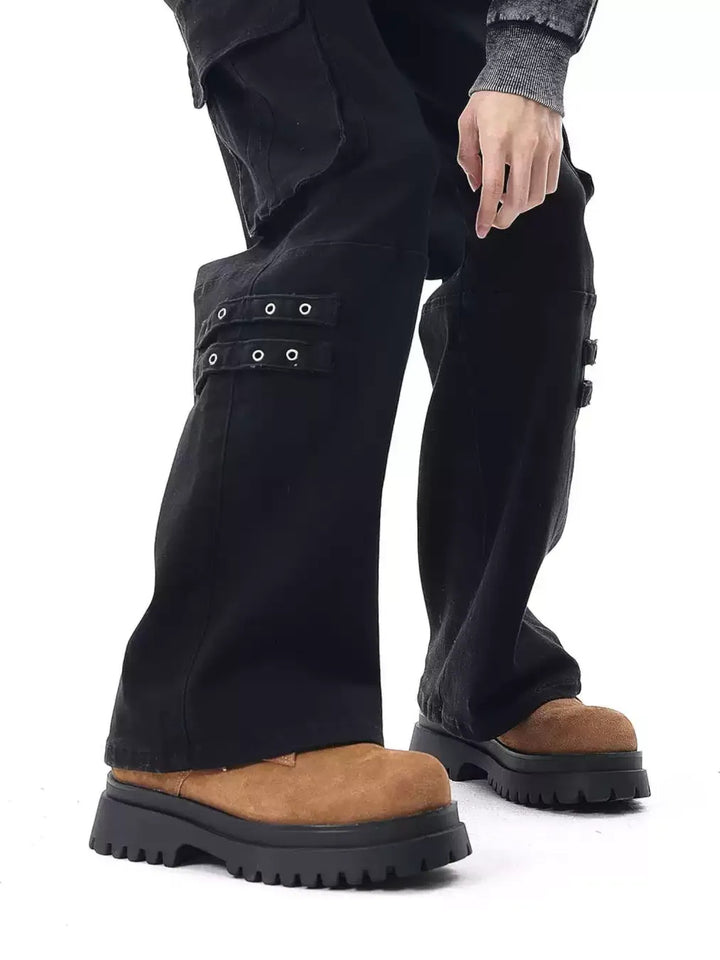 FAUX SUEDE PLATFORM DERBY SHOES ST5153