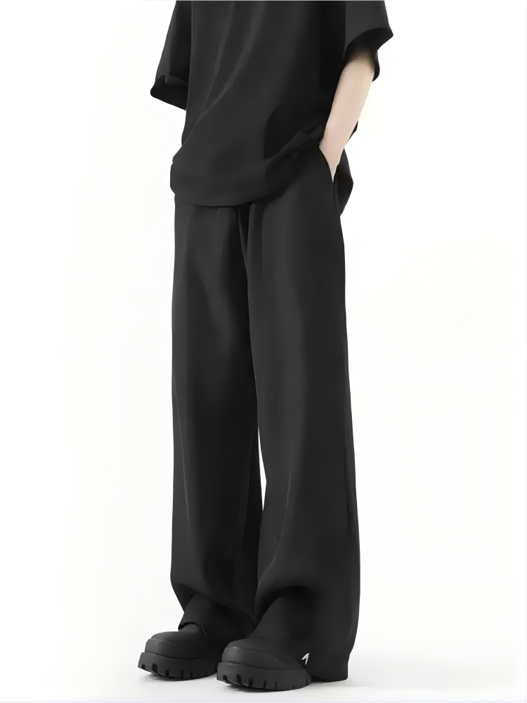 HEAVY ICE SILK WIDE-LEG TROUSERS ST5168