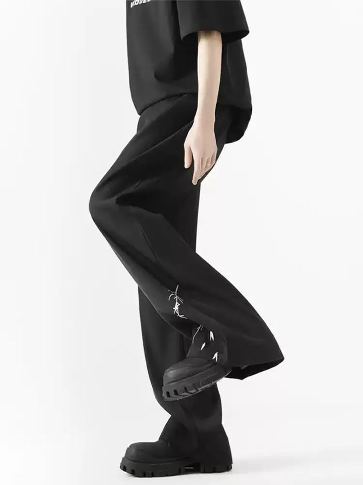 HEAVY ICE SILK WIDE-LEG TROUSERS ST5168