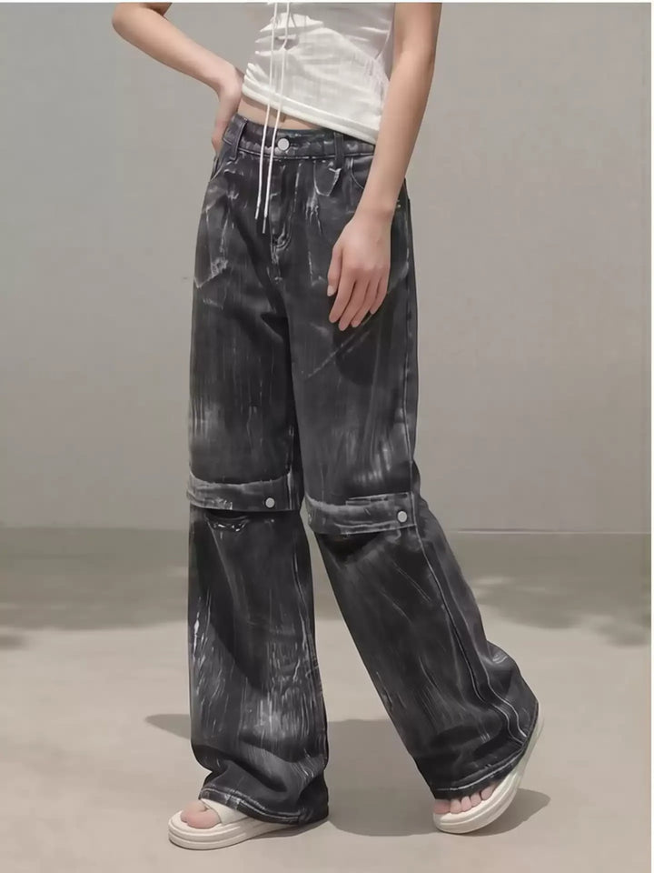 WASHED FLARED JEANS ST5193