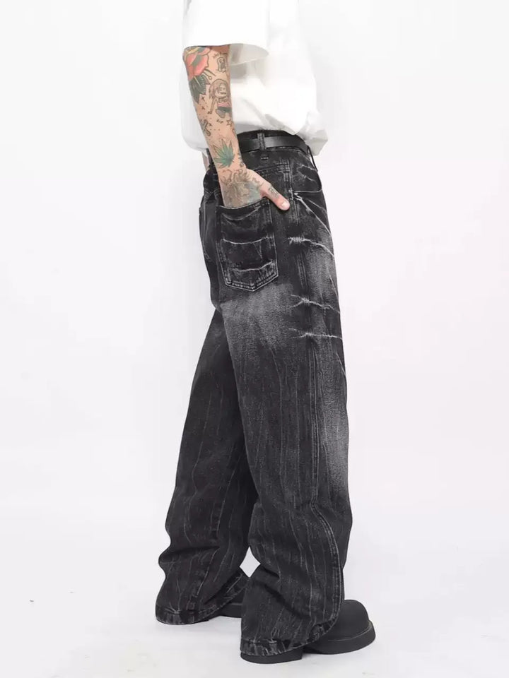VINTAGE CLEANFIT LIGHTNING WASHED LOOSE JEANS ST5188