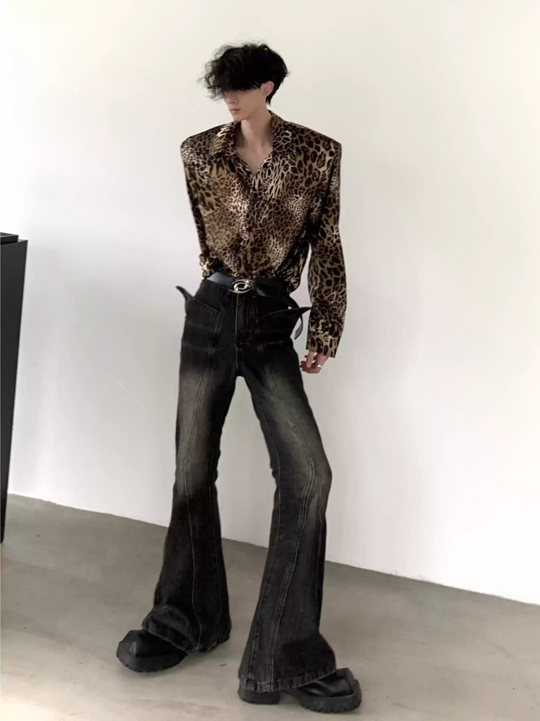VINTAGE WASH FLARED JEANS ST5211