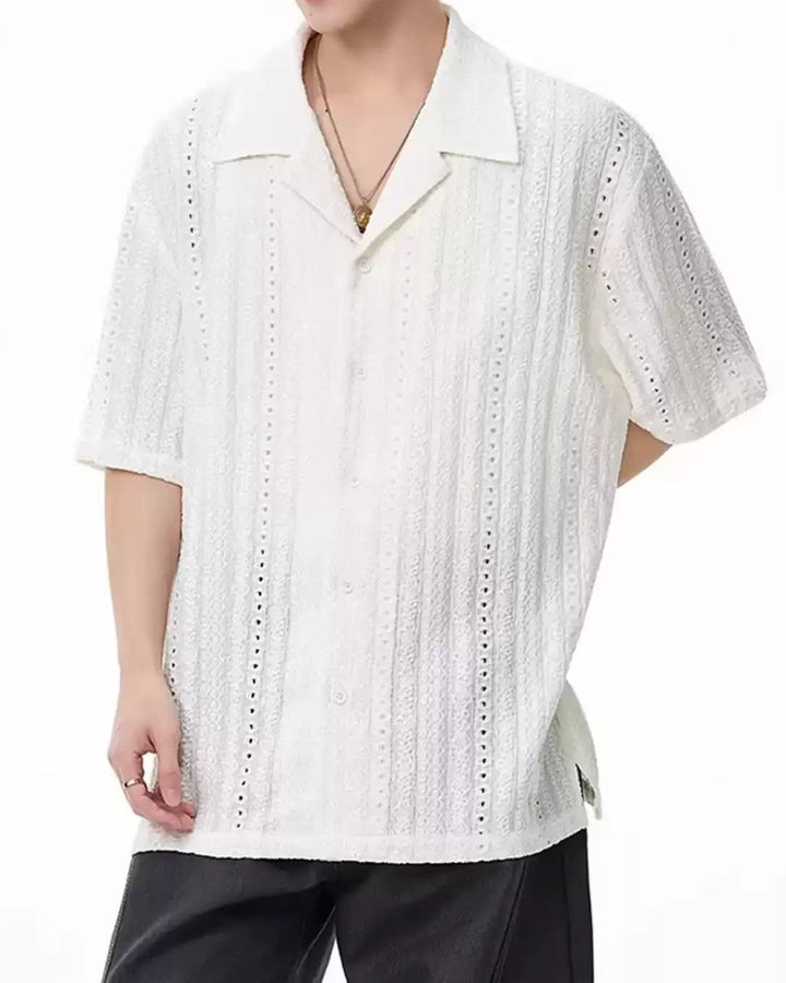 OPENWORK CUBAN COLLAR SHIRT MT557
