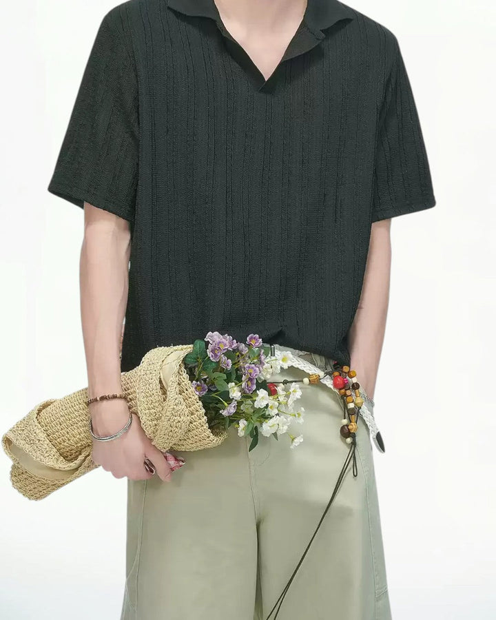 SEAGULL COLLAR KNIT POLO SHIRT MT567