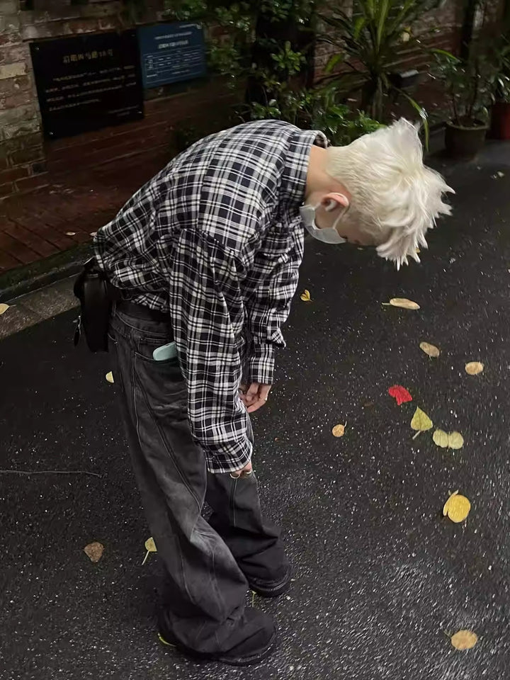[MaxDstr] PLAID OVERSIZED SHIRT st5040