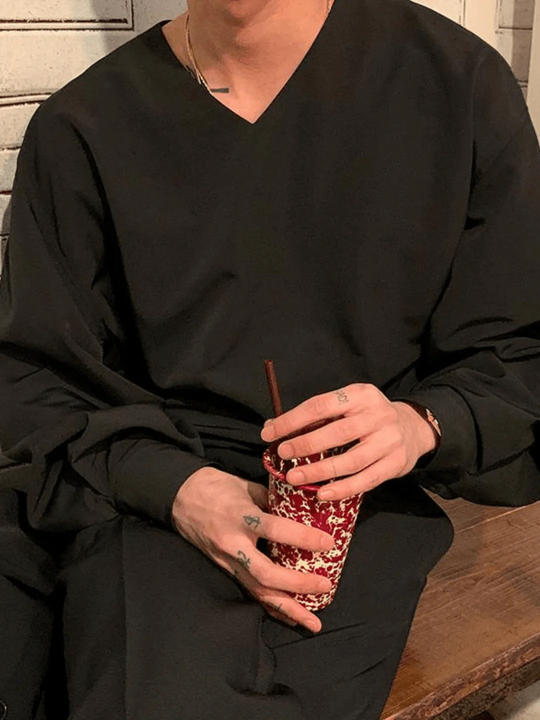 [MRCYC] V Neck Simple Shirt st39